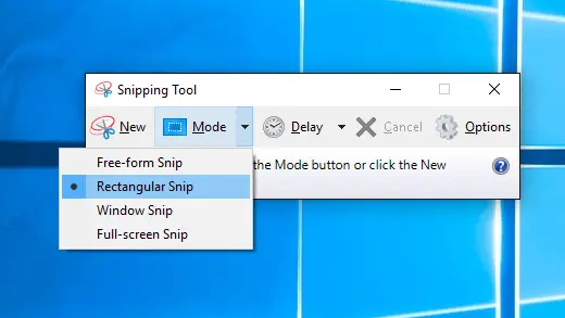 snipping tool in windows