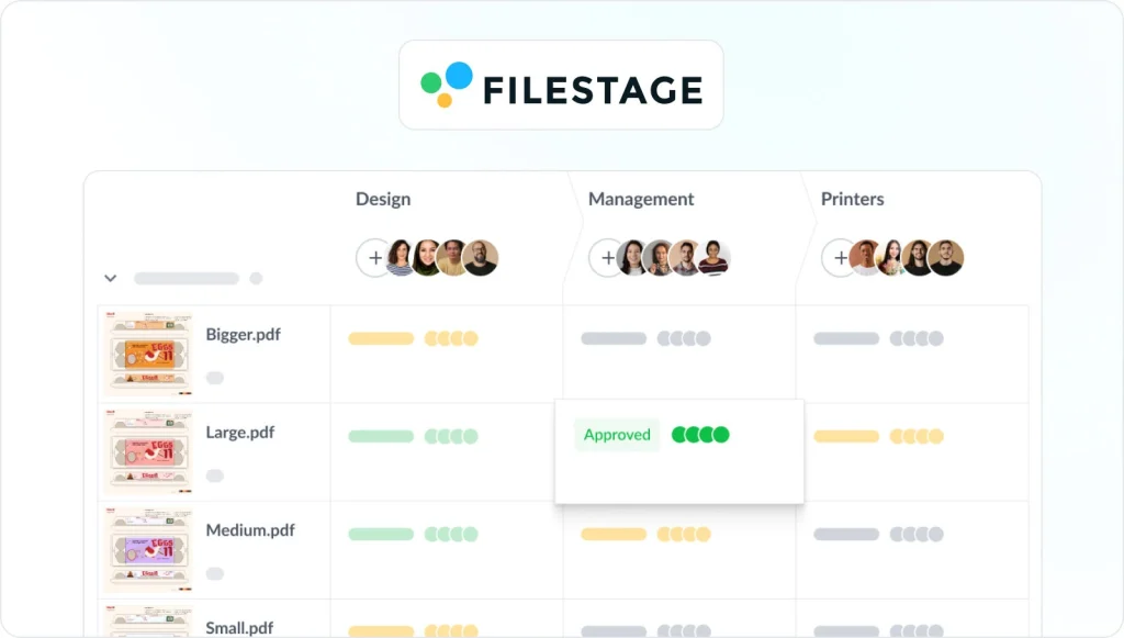 Filestage dashboard view