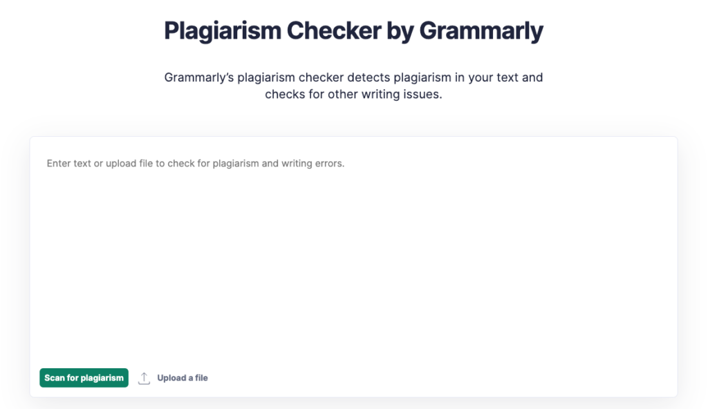 Plagiarism Checker by Grammarly