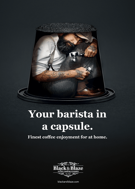 Black&Blaze coffee ad