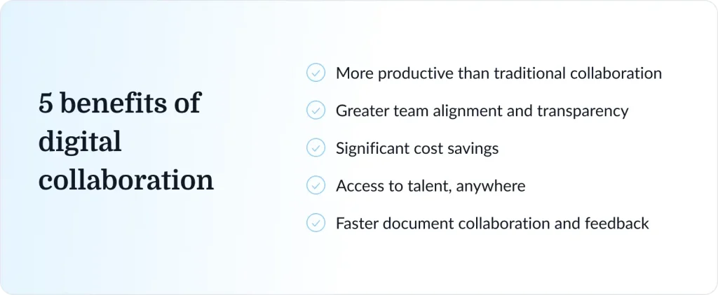5 benefits of digital collaboration