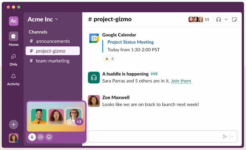 Slack App für teamübergreifende Zusammenarbeit