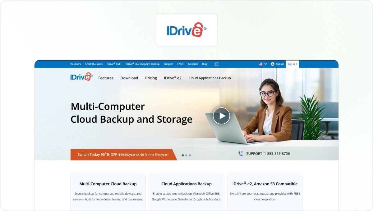 iDrive homepage view