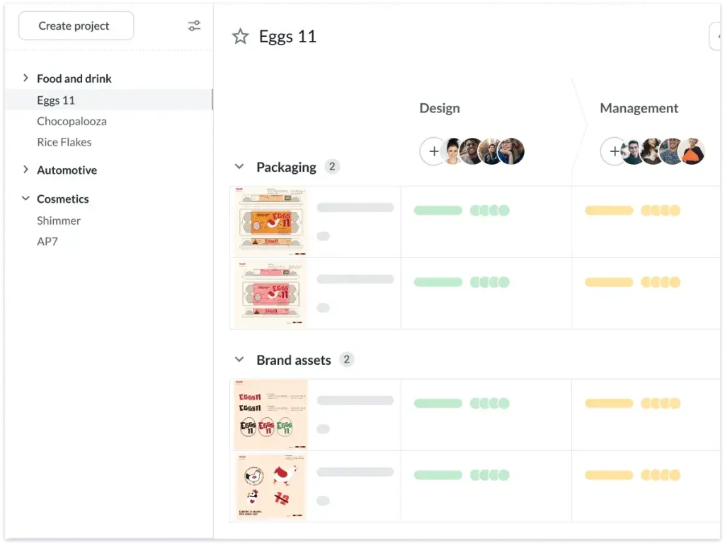 Porject dashboard in Filestage