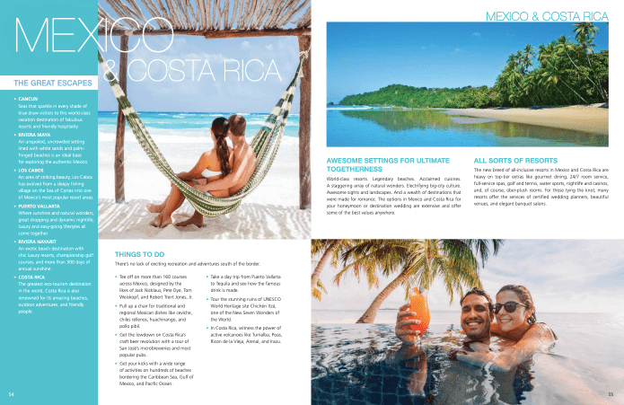 visually appealing brochure by Liberty Travel