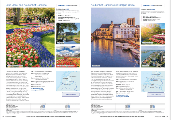 picture-perfect travel brochure from Saga