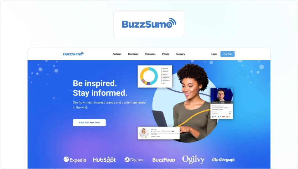 BuzzSumo Homepage View