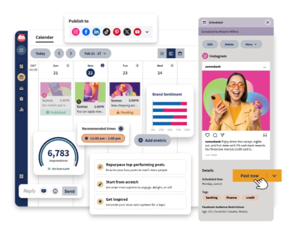 Content distribution with Hootsuite