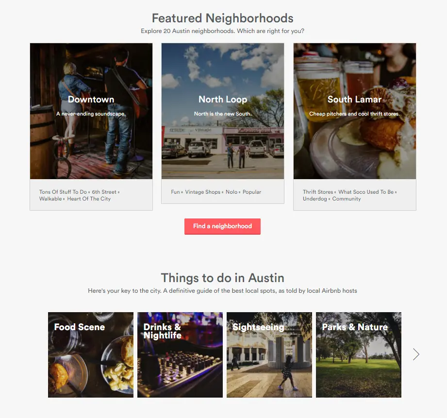 Airbnb Neighborhood Guides