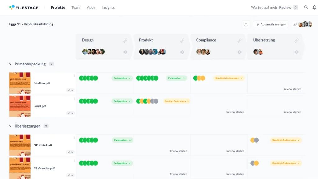 kreativer Workflow in Filestage