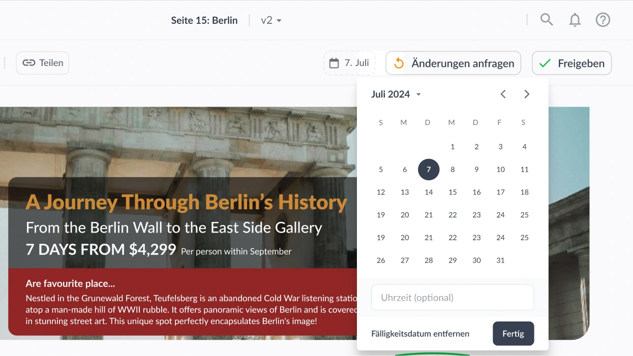 Fristen für das Feedback setzen