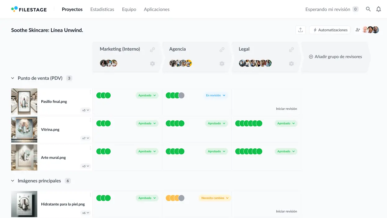 Billboard review, project dashboard_ES