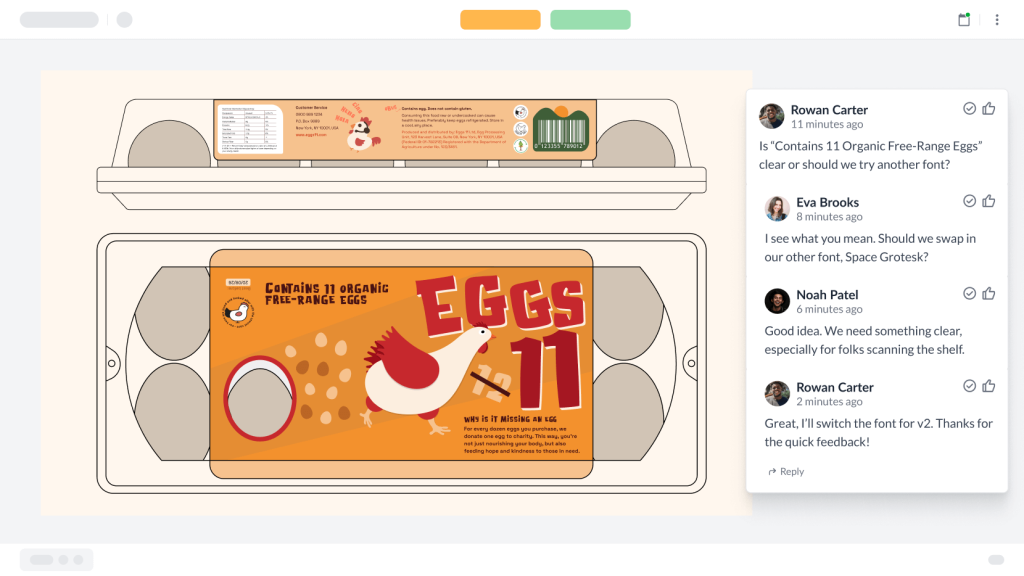 Manage your packaging file reviews with Filestage's online proofing software