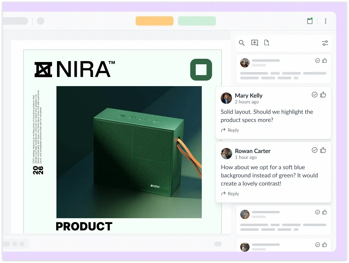 Collaborate with the team in the comment section