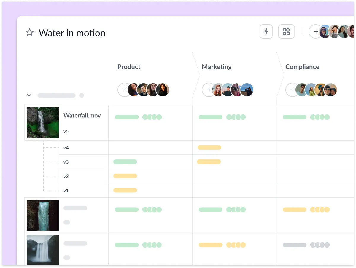 Different versions of the file