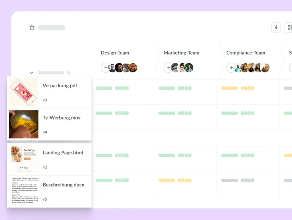Projekt-Dashboard Dateiformate