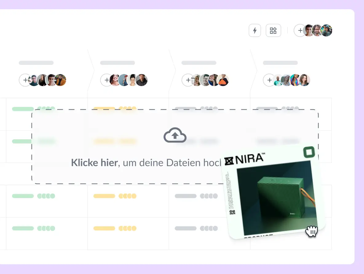 Dateien in das Projekt hochladen