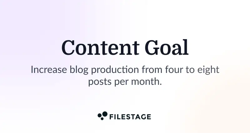 Content goal example