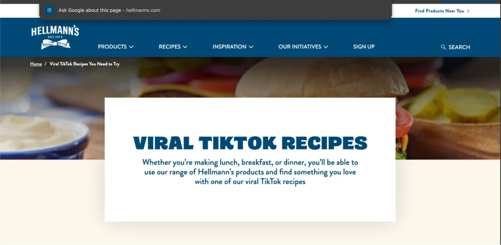 branded content example from Hellmann's