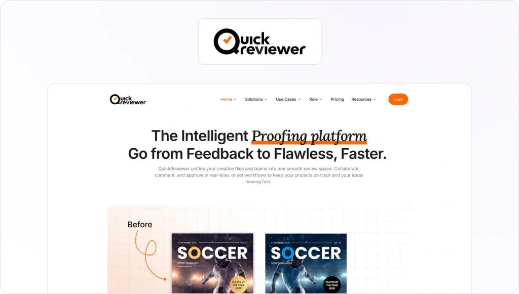 QuickReviewer Homepage View