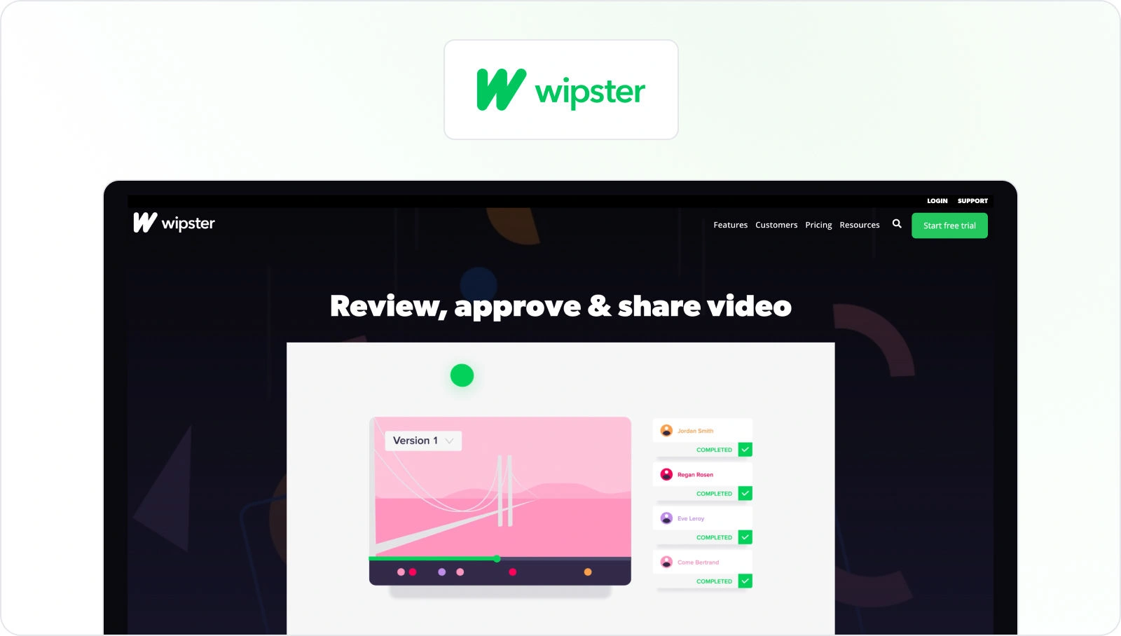 Wipster Homepage View