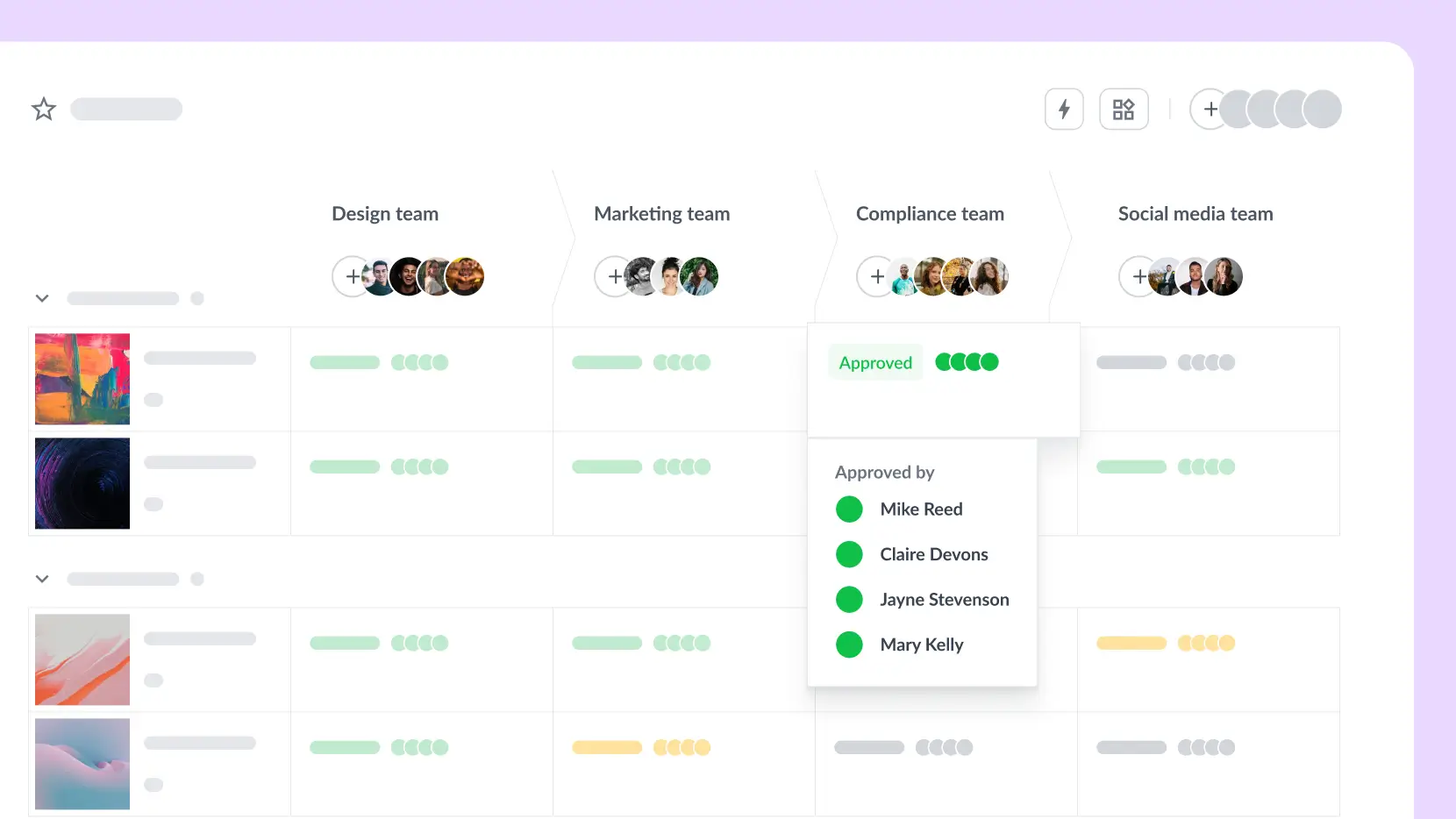 Clear overview of the file status