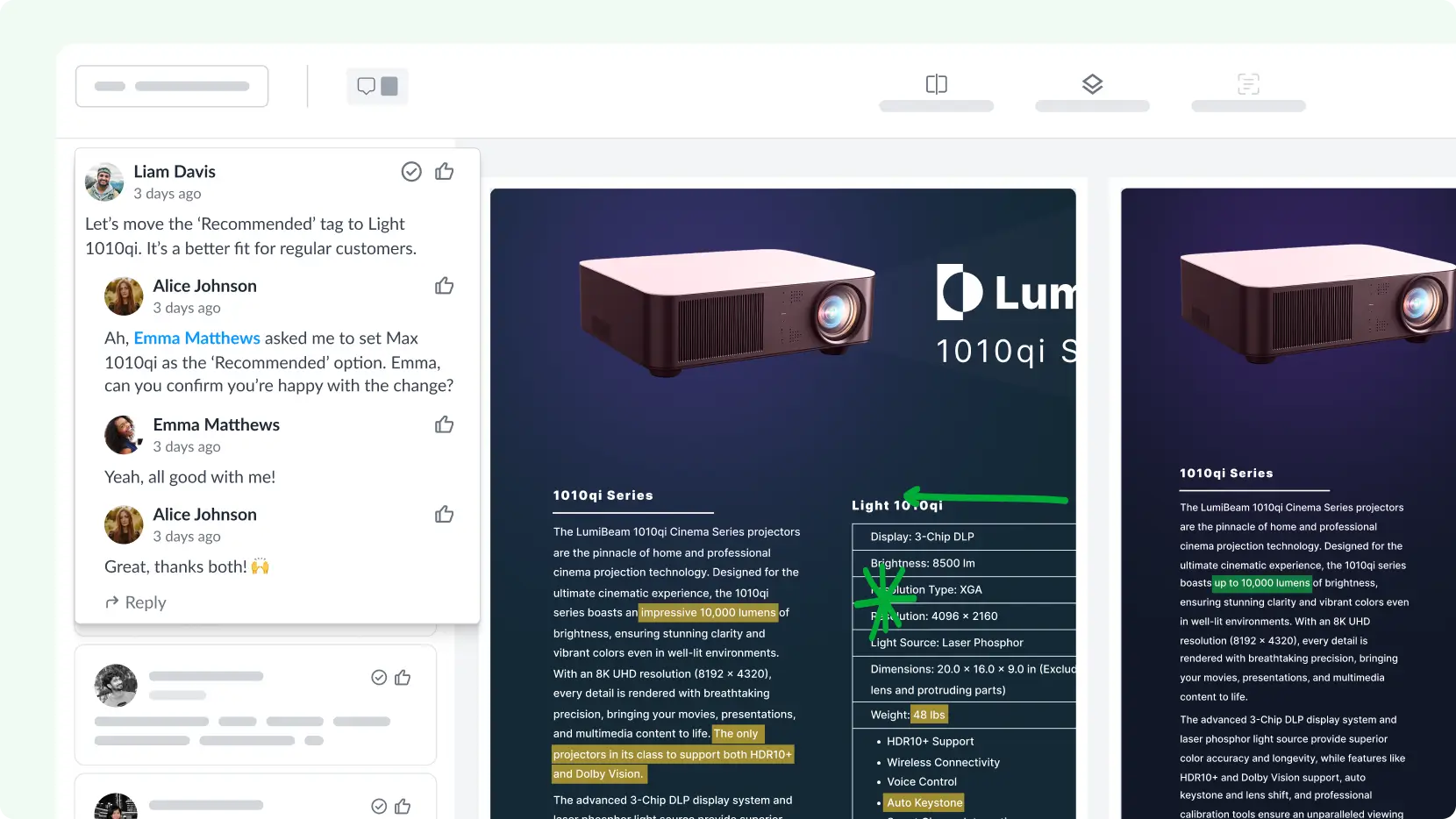 Compare two versions of a file in Filestage