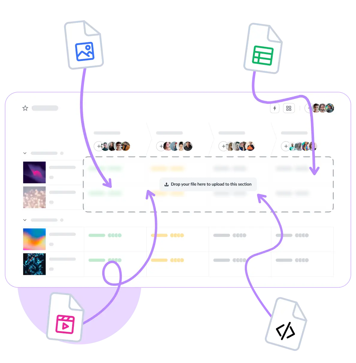 Upload any file to Filestage