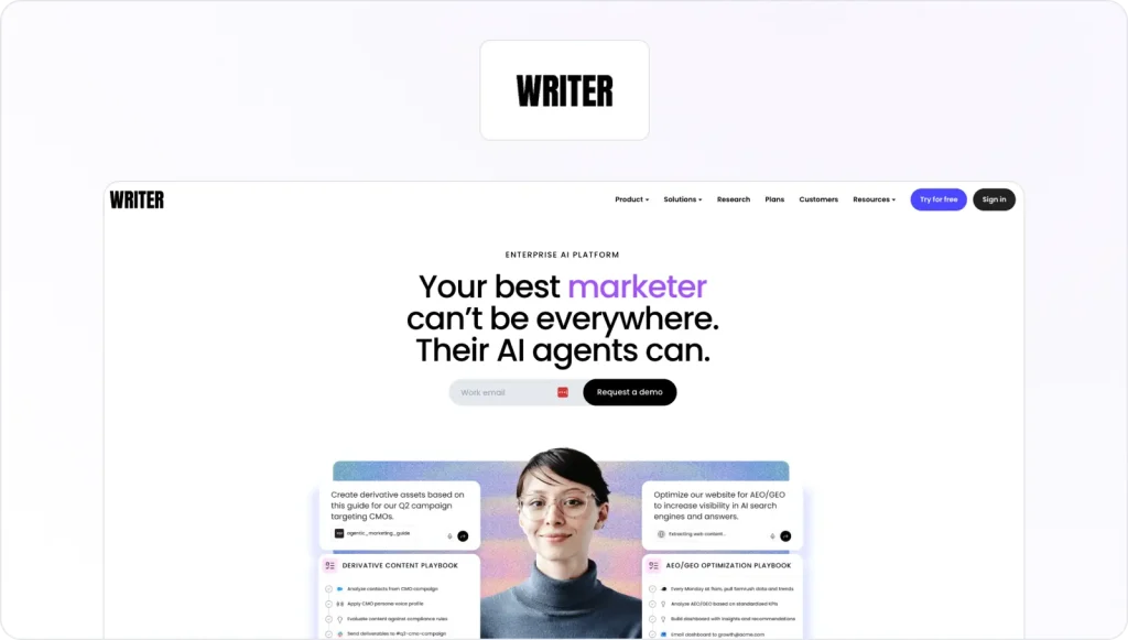 Writer homepage