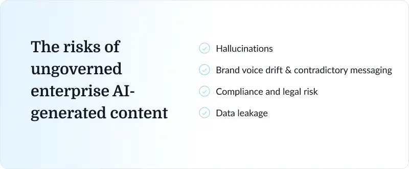 risks of ungoverned enterprise ai content