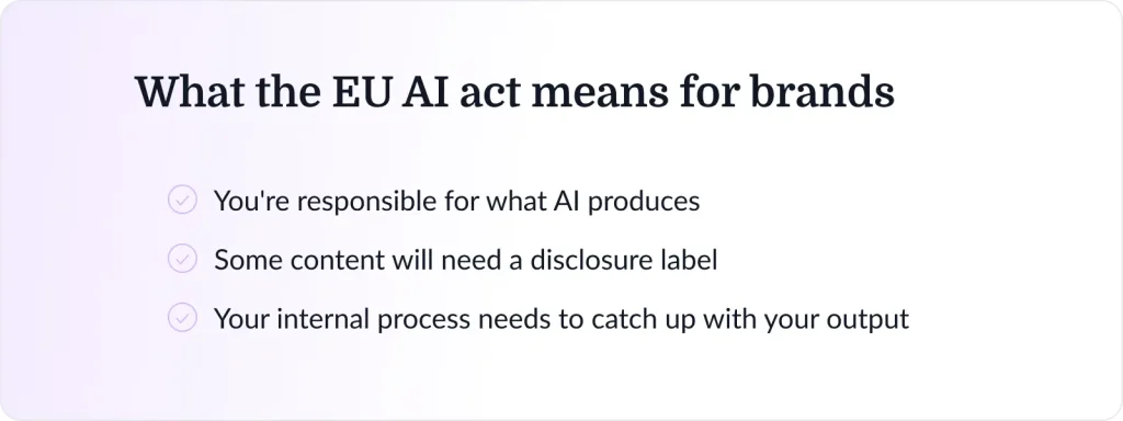 What the EU AI act means for brands