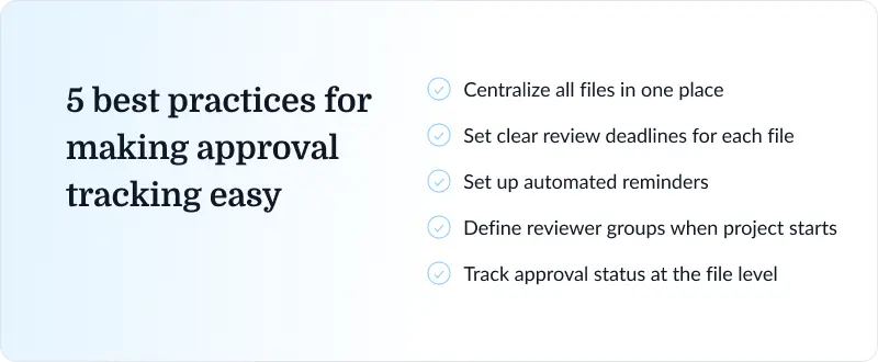 5 best practices for making approval tracking easy