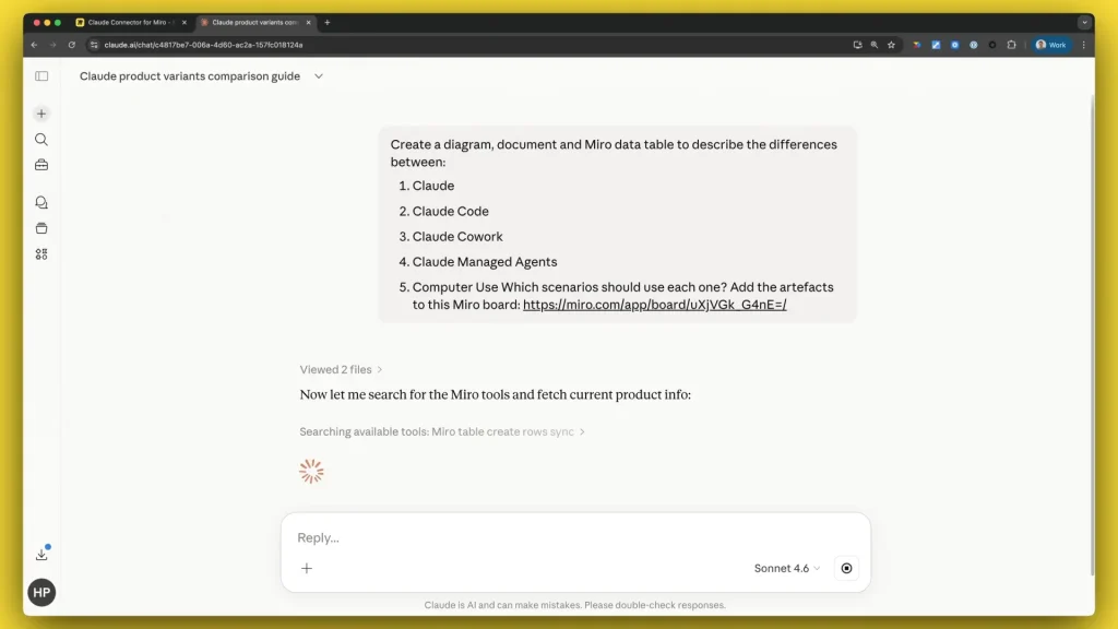 miro and claude integration
